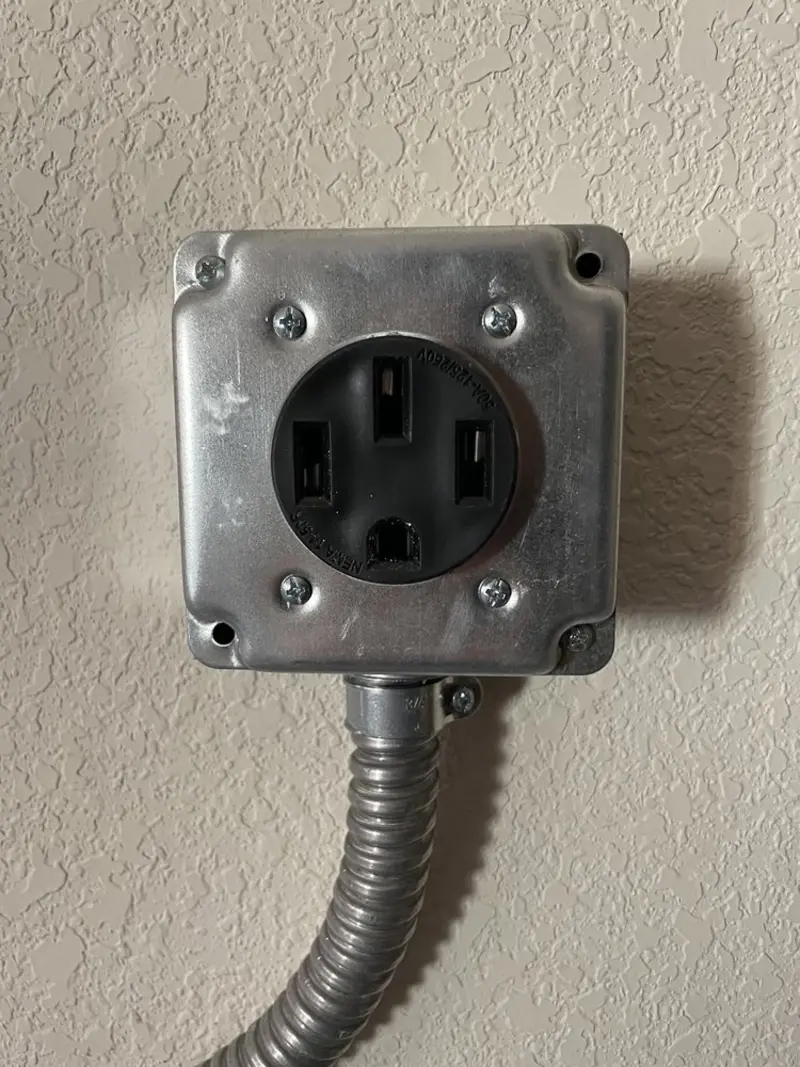 NEMA 14-50 outlet installed for Electrical Panel Upgrade in Pine